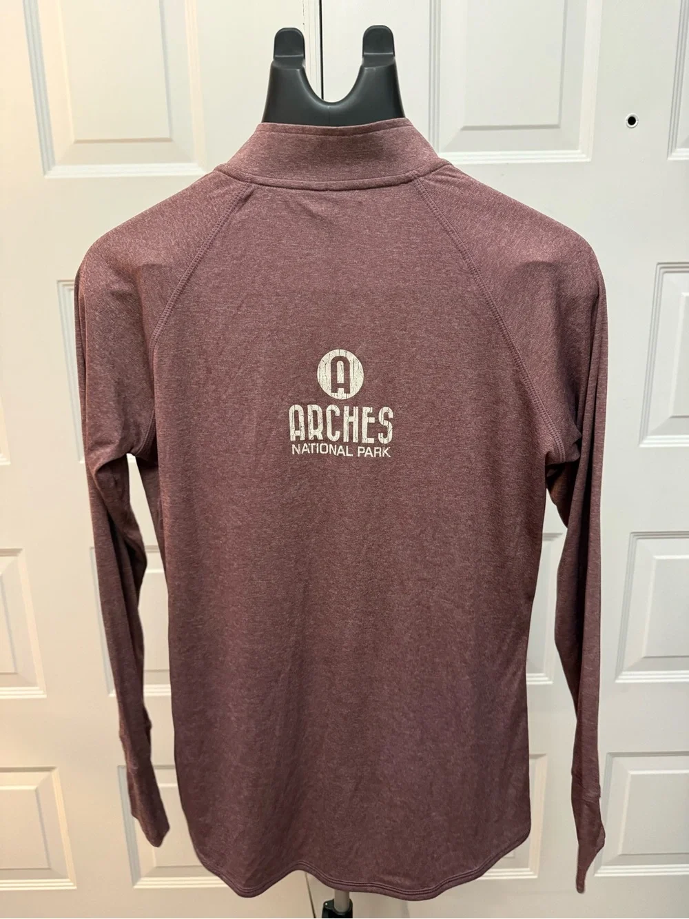 Arches National Park Maroon 1/4 Zip Pullover Top - Picture 5 of 7